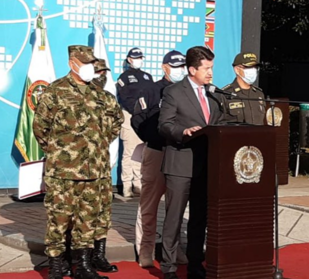 Conferencia de prensa de la Policía Nacional de Colombia. (Twitter)