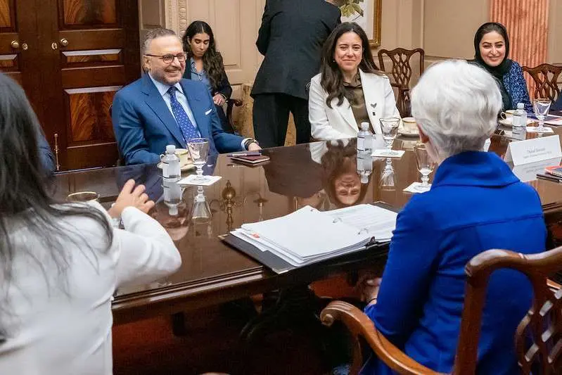 Anwar Gargash, durante la visita que ha protagonizado a Estados Unidos. (@AnwarGargash)