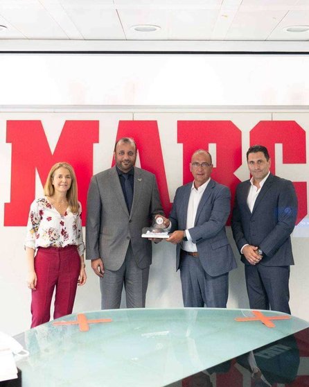 Representantes del Consejo de Deportes de Sharjah con responsables de diario Marca. (WAM)