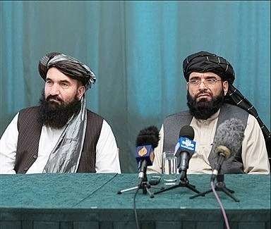 Conferencia de prensa de representantes talibanes. (Fuente externa)