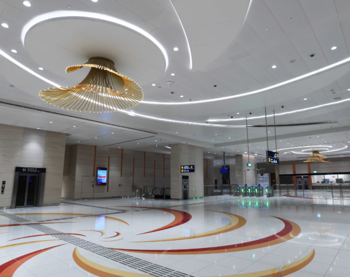 Dubai Media Office difundió esta imagen de la nueva estación de Metro.