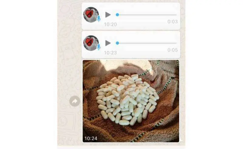 La Policía de Abu Dhabi difundió la imagen de una conversación en redes sociales de venta de drogas.