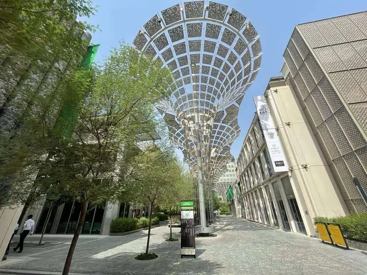 Una de las calles del sitio de la Expo 2020 Dubai. (EL CORREO)