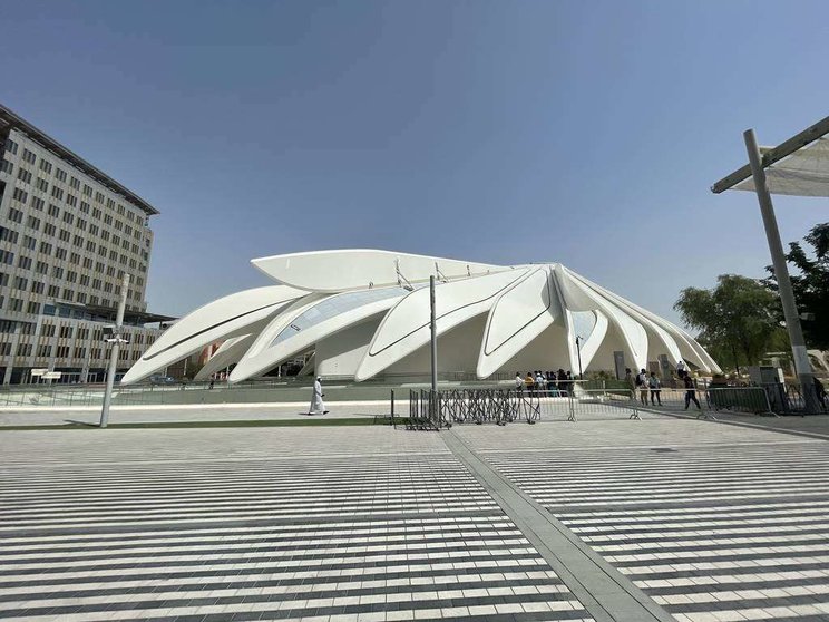 El pabellón de Emiratos Árabes en Expo 2020 Dubai, diseñado por el español Santiago Calatrava. (EL CORREO)