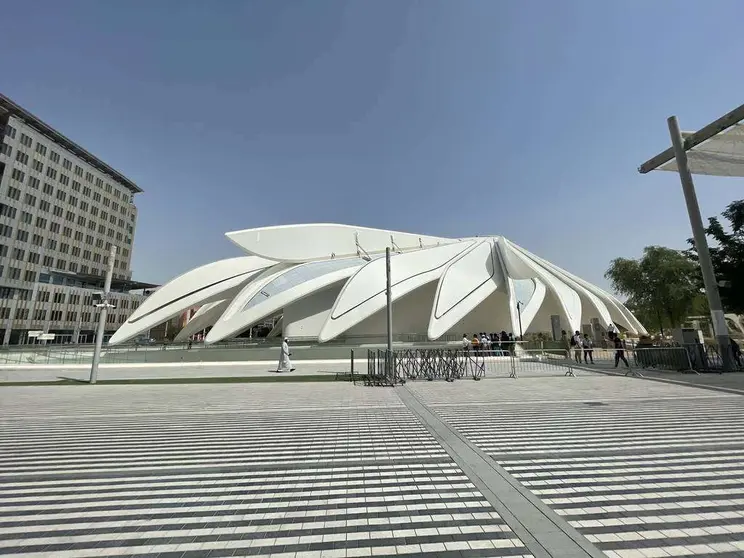 El pabellón de Emiratos Árabes en Expo 2020 Dubai, diseñado por el español Santiago Calatrava. (EL CORREO)