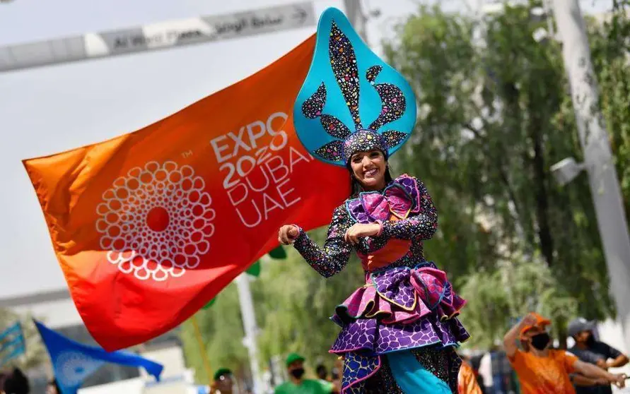 Las calles de la Expo ofrecen gran animación en sus primeros días. (@DXBMediaOffice)