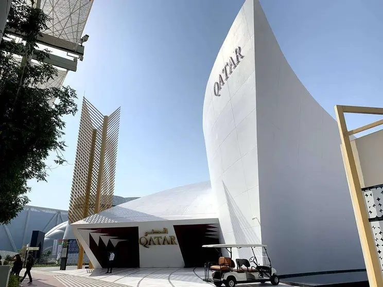 El pabellón de Qatar en la Expo Dubai, diseñado por el español Santiago Calatrava. (EL CORREO)