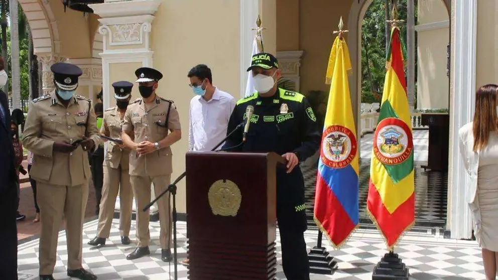 Un momento de la reunión policial en Barranquilla. (Fuente externa)