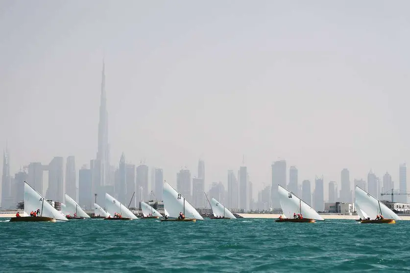 Una imagen de una regata en Dubai. (WAM)