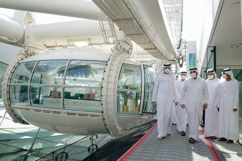 Autoridades, durante la inauguración de Ain Dubai. (WAM)