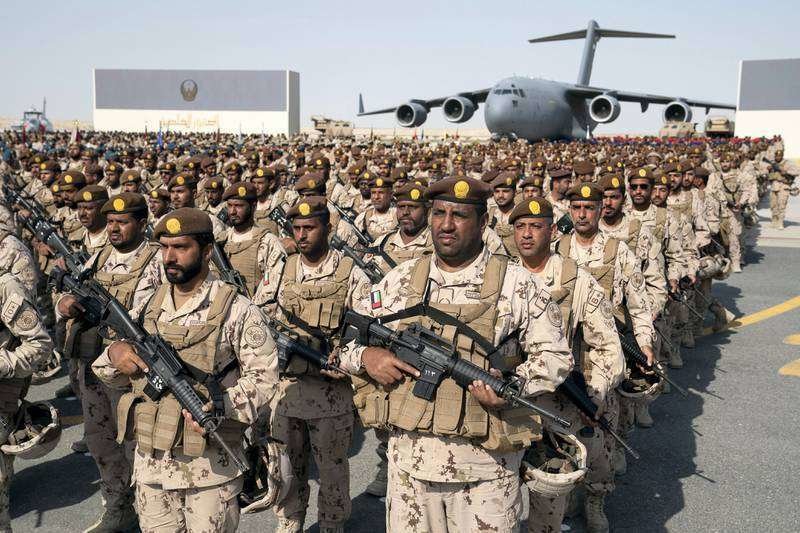  Una imagen del Ministerio de Asuntos Presidenciales de personal militar en  Zayed Military City.