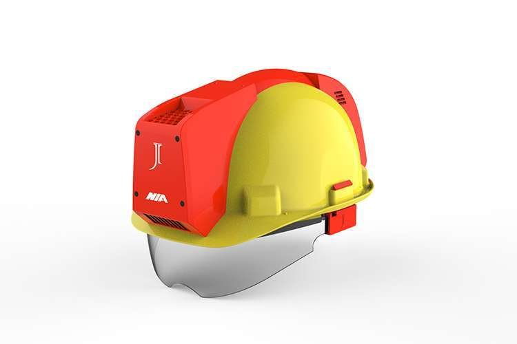 El casco con aire acondicionado. (Fuente externa)