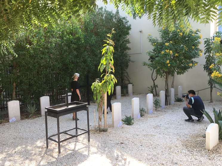 Una imagen de Twitter del cementerio restaurado en Sharjah.