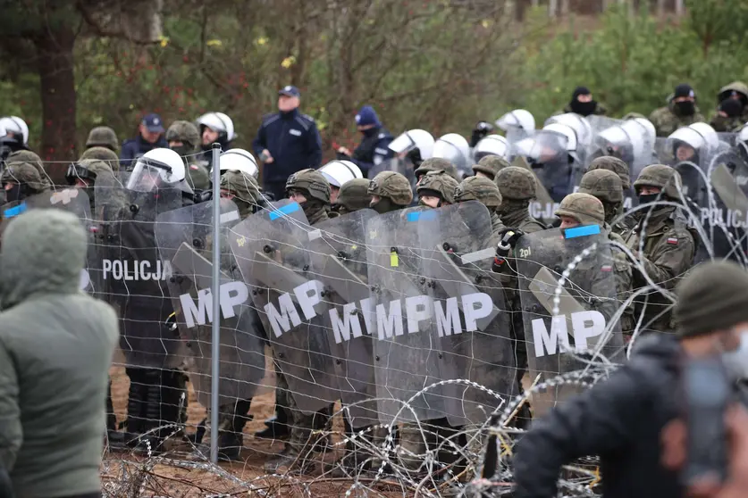 Frontera entre Polonia y Bielorrusia. (Twitter)