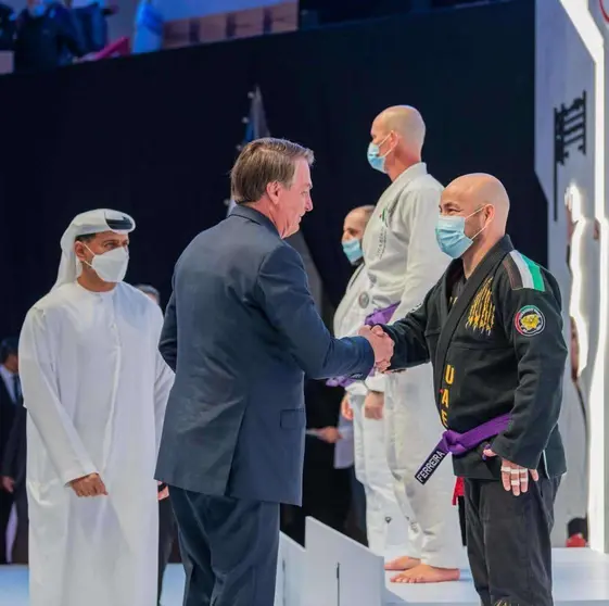 El presidente de Brasil felicita al campeón colombiano. (Cedida)