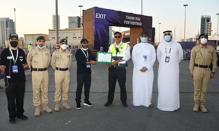 Un momento del acto del homenaje en Dubai. (Policía de Dubai)