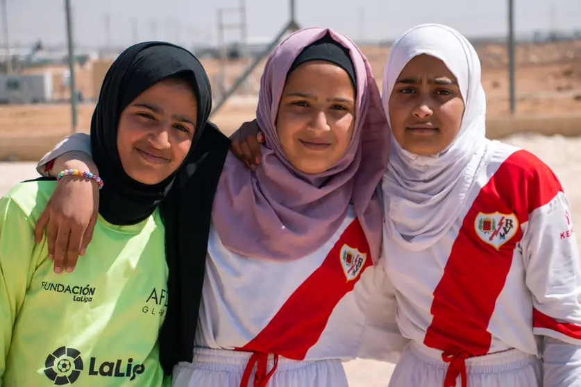 Día del niño en el el campo de refugiados de Za’atari. (LaLiga)