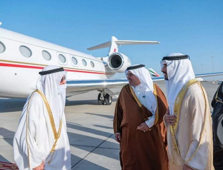 El jeque Hamdan y el príncipe heredero de Bahréin. (Twitter)