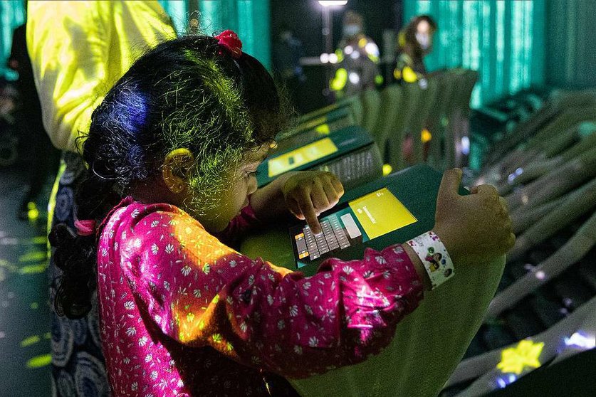 Los niños eligen 'El bosque del futuro' como el contenido que más les interesa del Pabellón de España en Expo 2020 Dubai. (Expo Spain 2020)