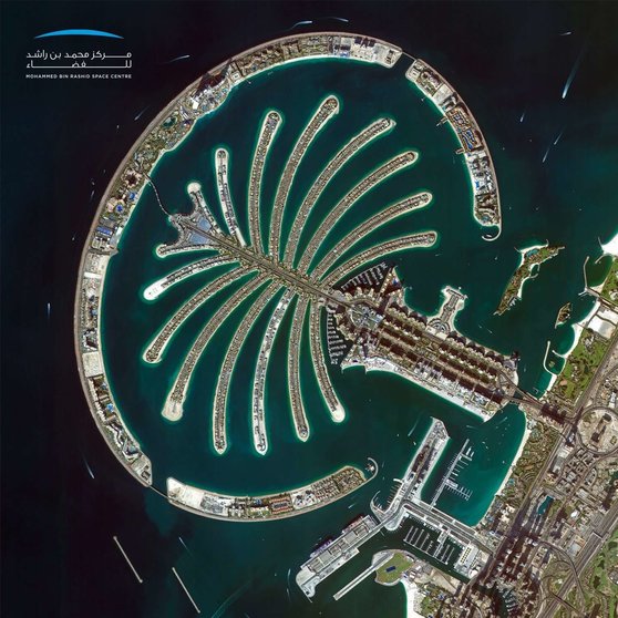 La Palmera desde el espacio. (Dubai Media Office)