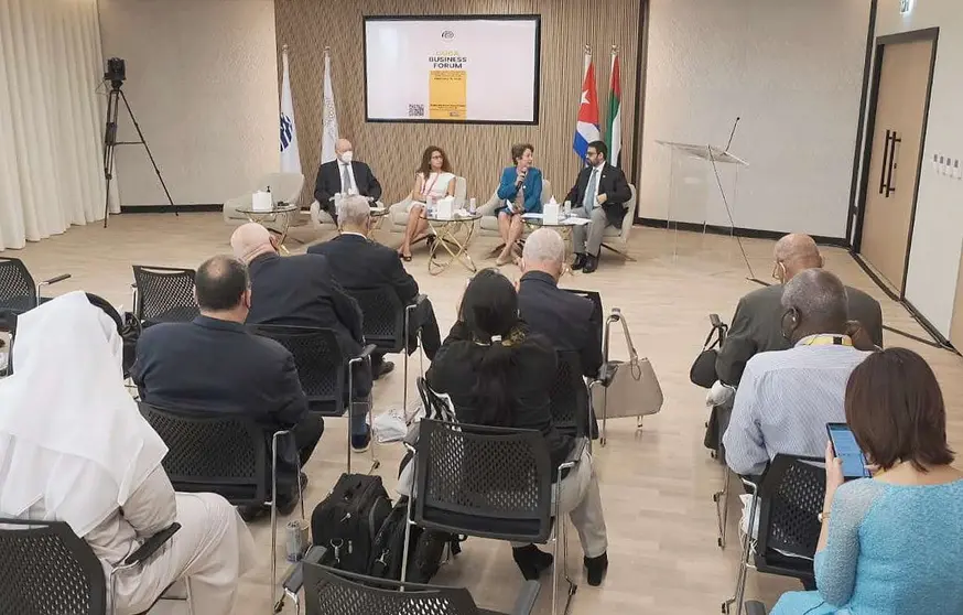 Una imagen del Foro de Negocios de Cuba en Expo Dubai. (EL CORREO)