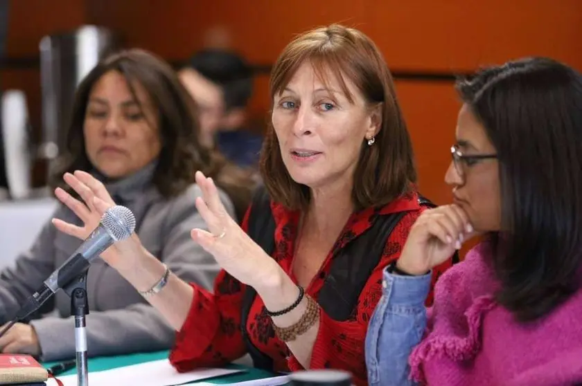 La secretaria de Economía de México, Tatiana Clouthie, durante un acto. (Facebook)