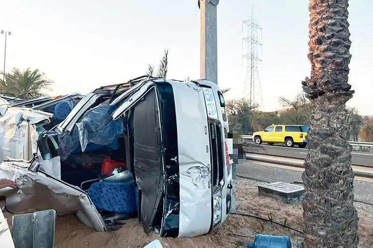 Una imagen difundida de uno de los vehículos involucrados en el accidente.