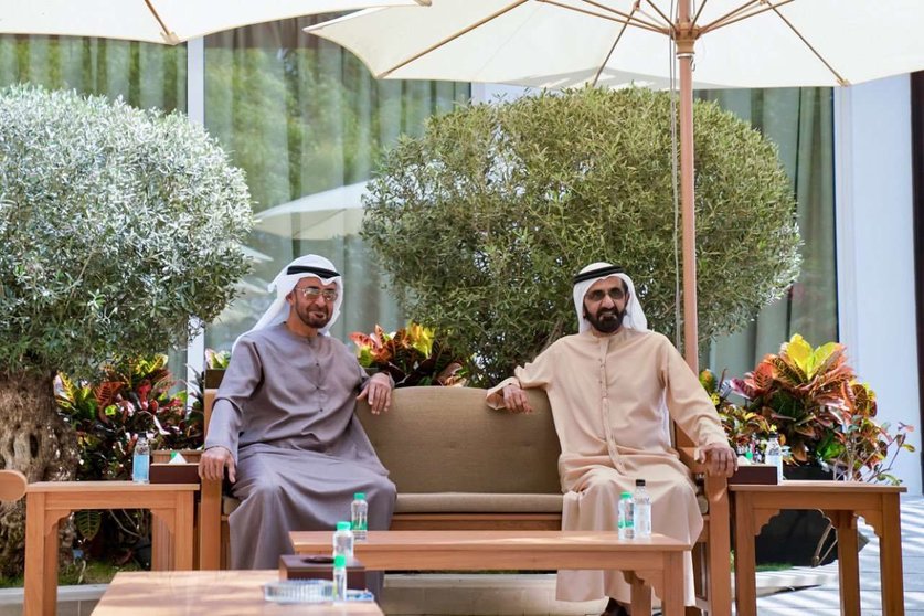 El príncipe heredero de Abu Dhabi y el gobernante de Dubai. (WAM)