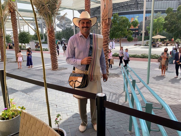 Juan Váldez en el Pabellón de España de Expo 2020 Dubai. (EL CORREO)