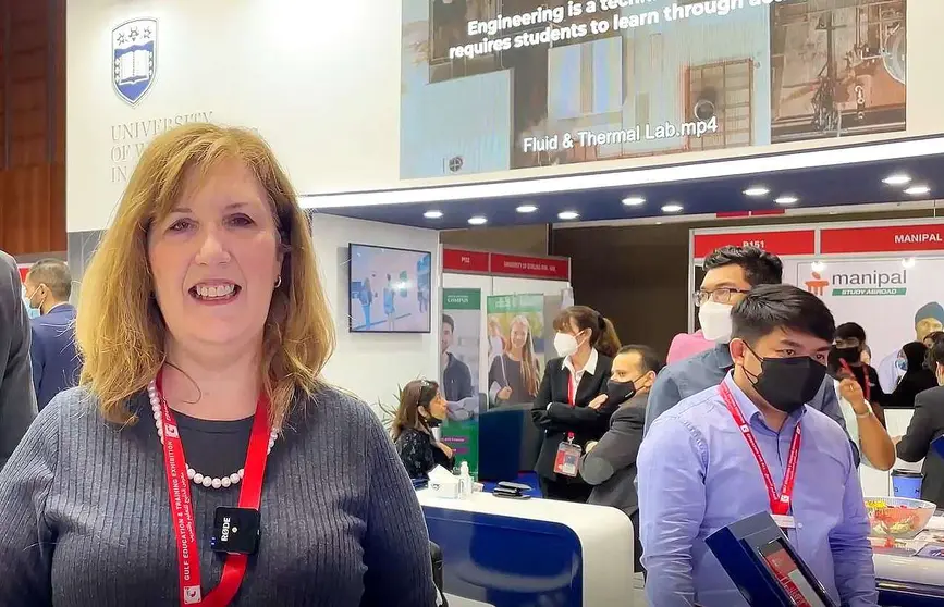 La doctora Debra McDermott, directora del Colegio UOWD, en GETEX 2022. (EL CORREO)