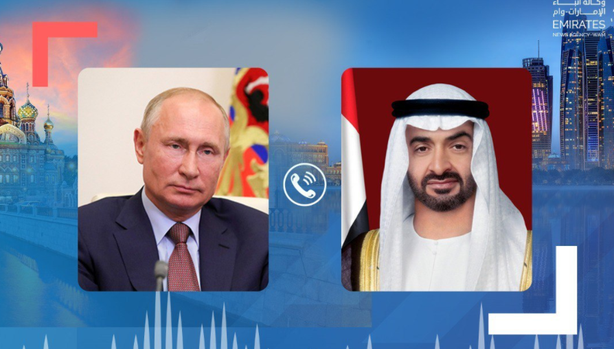El presidente Putin  y el presidente de EAU. (WAM)
