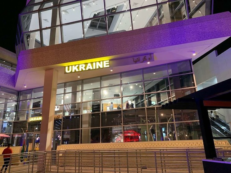 Pabellón de Ucrania en Expo Dubai. (EL CORREO)