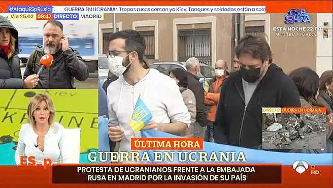 El programa 'Espejo público' de Antena 3 sigue al minuto la guerra de Ucrania y puedes verlo desde Emiratos Árabes y la región del Golfo.