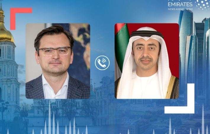 Los ministros de Exteriores de Ucrania y Emiratos. (WAM)