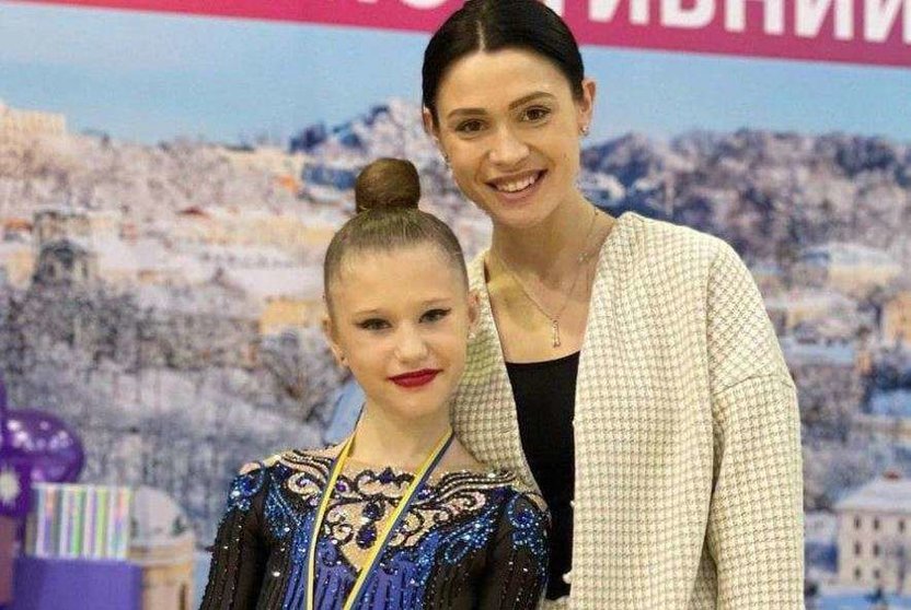 Una imagen de Twitter de lla joven gimnasta ucraniana.