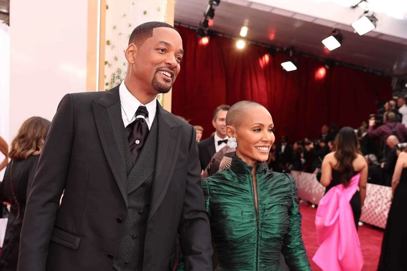 Will Smith y Jada Pinkett a su llegada a la polémica gala de los Óscar. (@TheAcademy)