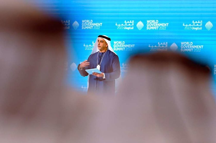 El ministro del interrior de Emiratos Árabes, durante su intervención en WGS2022. (WAM)