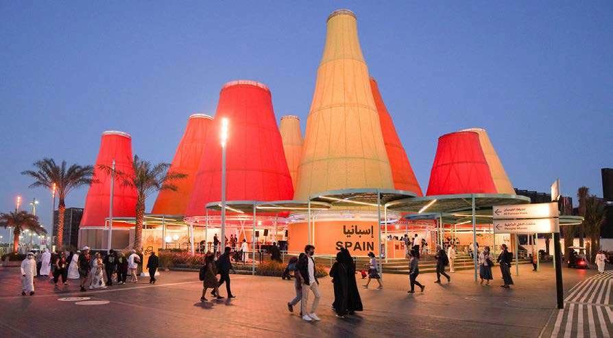 Exterior del Pabellón de España en Expo Dubai 2020.