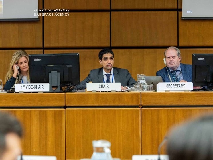El representante emiratí preside la Comisión de las Naciones Unidas sobre la Utilización del Espacio Ultraterrestre con Fines Pacíficos (COPUOS). (Twitter)