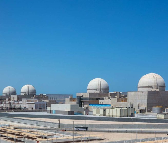 La planta nuclear de Barakah en Abu Dhabi. (WAM)