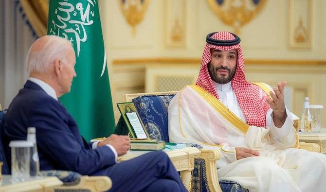 El príncipe heredero saudí y Biden en Jeddah en julio de 2022. (SPA)