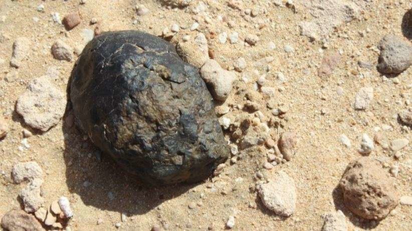 A modo ilustrativo, un meteorito caído en Omán. (Times of Oman)