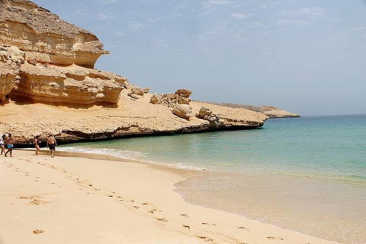 La recóndita e ineaccesible cala de los fósiles en Omán. (Cedida)