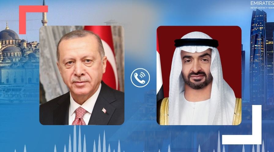 Los presidentes de EAU y Turquía. (WAM)