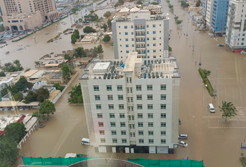 El emirato de Fujairah tras las lluvias. (Twitter)