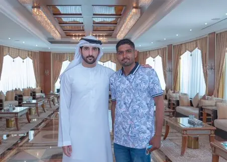 Sheikh Hamdan con Abdul Ghafoor. (@HamdanMohammed)