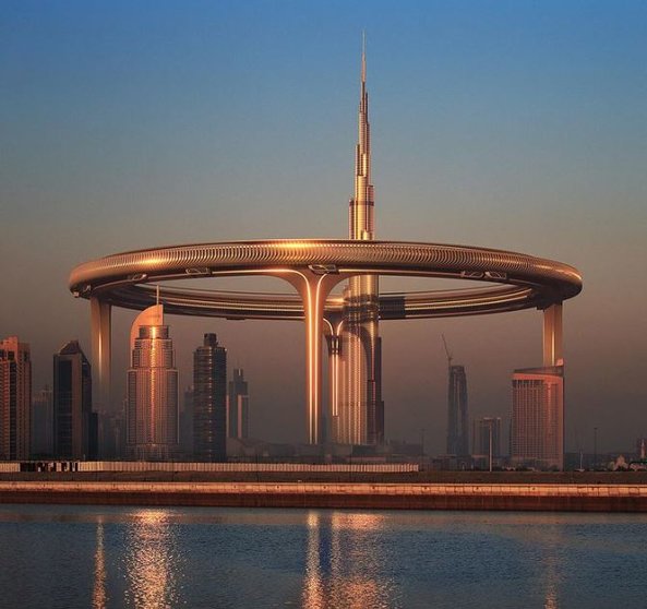 El nuevo anillo del Burj Khalifa de Dubai. (Instagram)