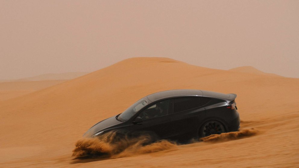 Una de las imágenes difundidas por Tesla en Dubai.