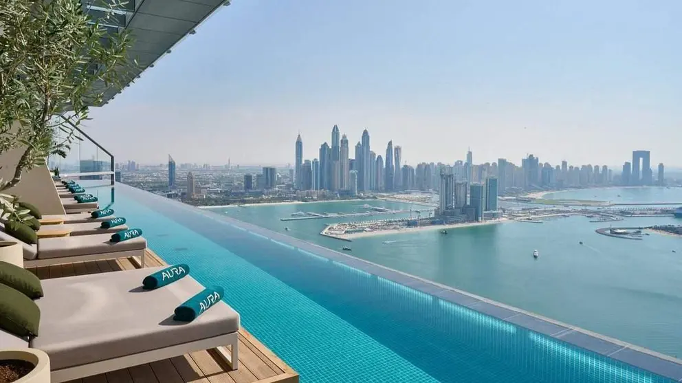 Así es la Aura Skypool, la piscina más alta del mundo. Foto: Aura Skypool.