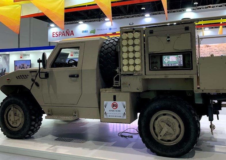 Un vehículo militar español en Abu Dhabi, a modo ilustrativo. (EL CORREO)